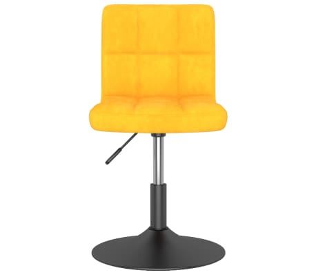 vidaXL Pasukama baro taburetė, geltonos spalvos, aksomas