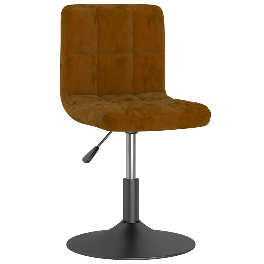 

vidaXL Eetkamerstoelen draaibaar 2 st fluweel bruin