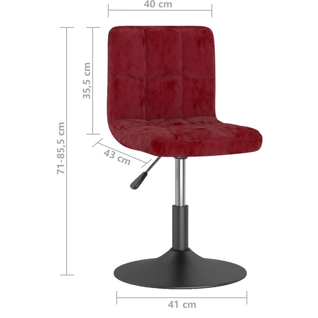 1/2/4/6x Silla de Comedor Giratoria de Terciopelo Asiento Multicolor vidaXL - Imagen 88 de 115