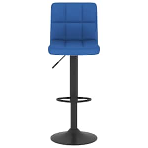 Barové židle 2 ks modré textil - obrázek 4