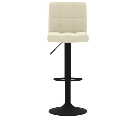 vidaXL Stołek barowy, kremowy, obity aksamitem