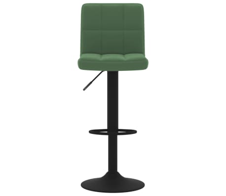vidaXL Barski stolček temno zelen žamet