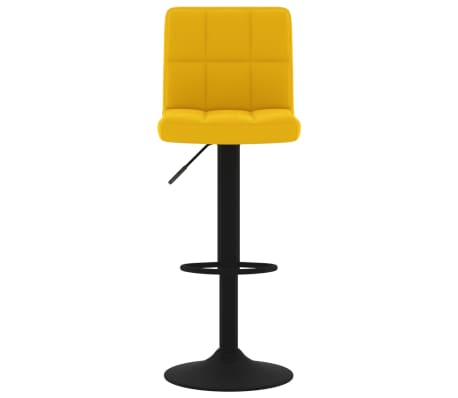 vidaXL Barski stolac boja senfa baršunasti