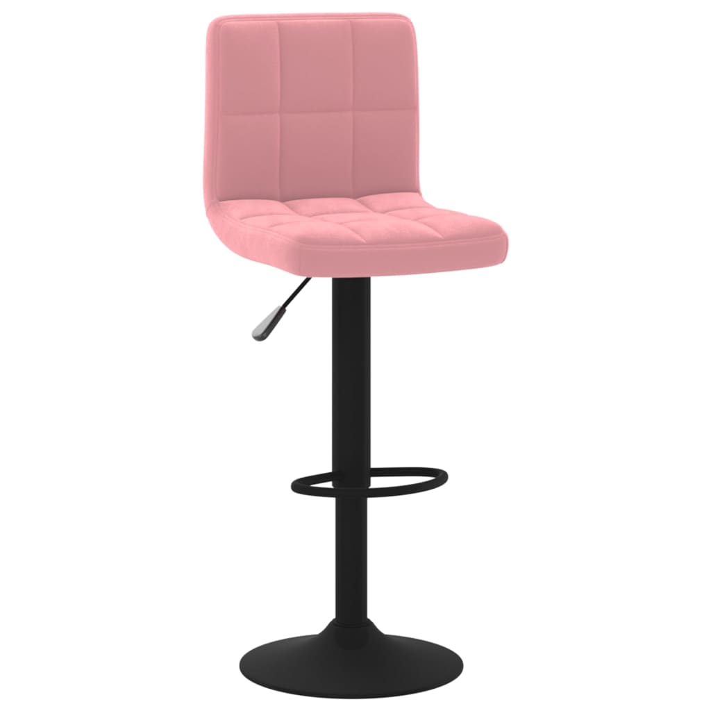 vidaXL Barkrukken 2 st fluweel roze afbeelding