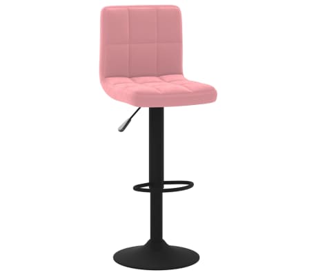 vidaXL Krzesła barowe, 2 szt., różowe, tapicerowane aksamitem