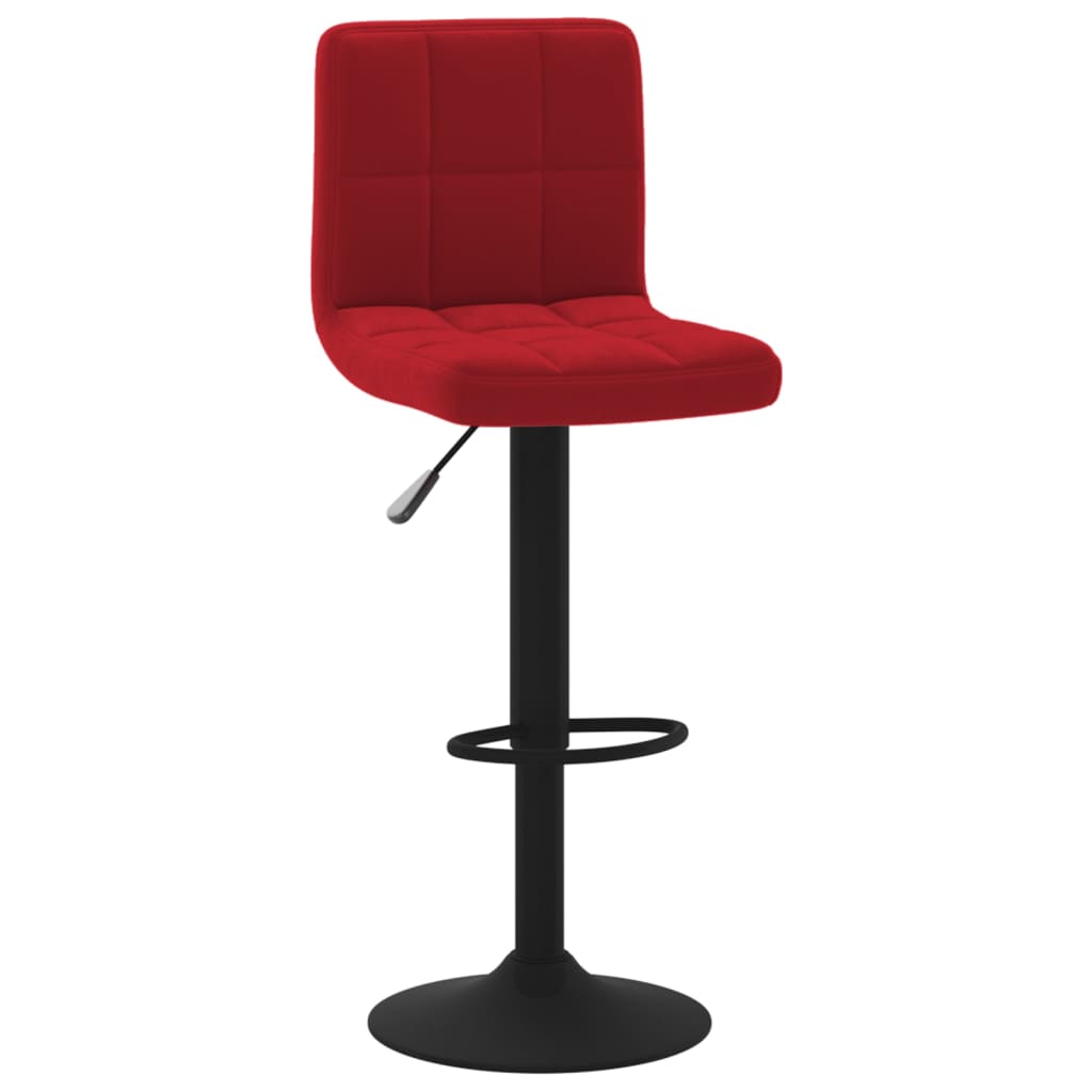 vidaXL Tabourets de bar lot de 2 rouge bordeaux velours