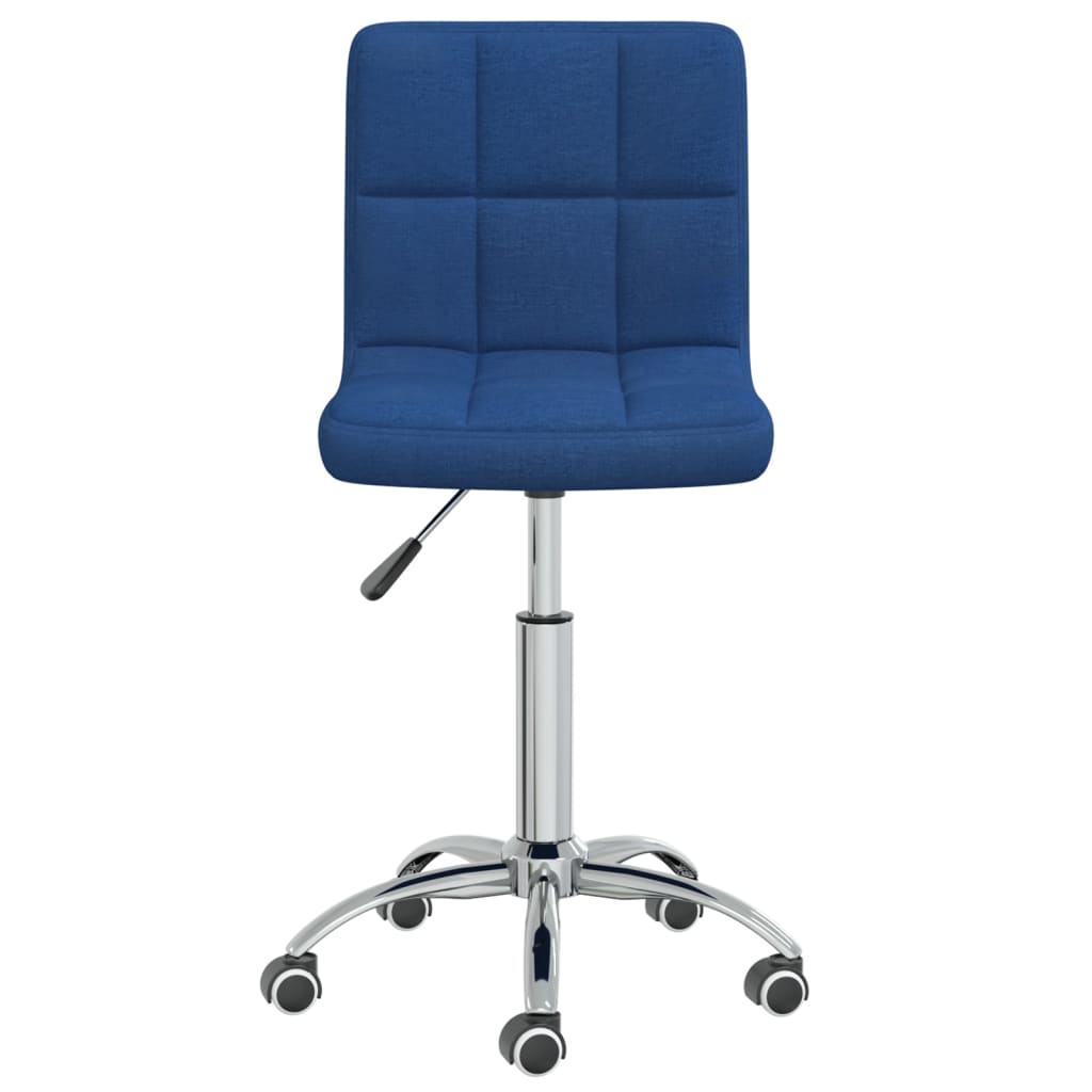 vidaXL Chaise pivotante de bureau Bleu Tissu