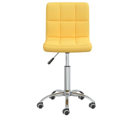 vidaXL Въртящ се офис стол, горчица, текстил