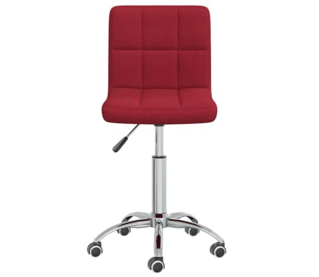 vidaXL Chaise pivotante de bureau Rouge bordeaux Tissu