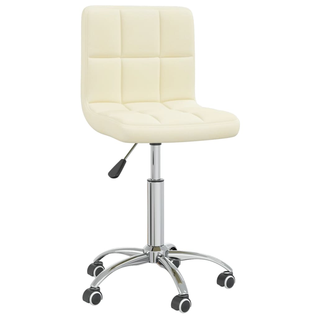 

vidaXL Eetkamerstoelen 2 st draaibaar stof crèmekleurig