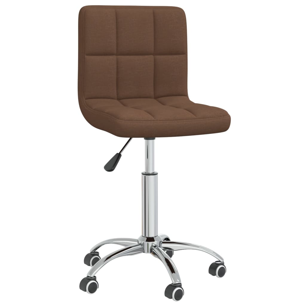 

vidaXL Eetkamerstoelen draaibaar 2 st stof bruin
