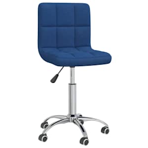vidaXL Chaises pivotantes &agrave; manger lot de 2 bleu tissu