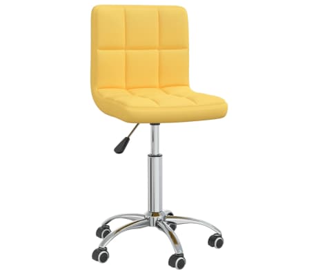 vidaXL Okretne blagovaonske stolice od tkanine 2 kom boja senfa