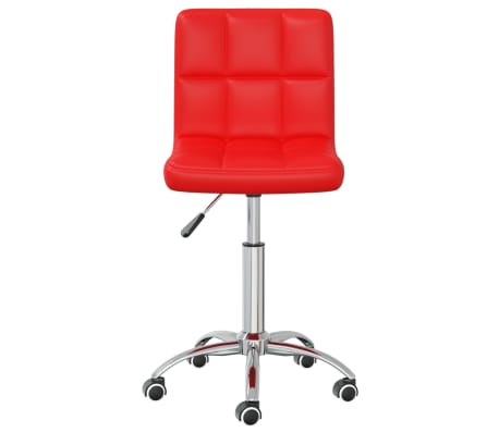 vidaXL Chaise de bureau pivotante Rouge Similicuir