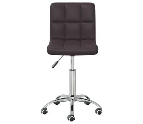 vidaXL Chaise pivotante de bureau Marron Similicuir