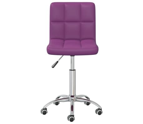 vidaXL Chaise de bureau pivotante Violet Similicuir