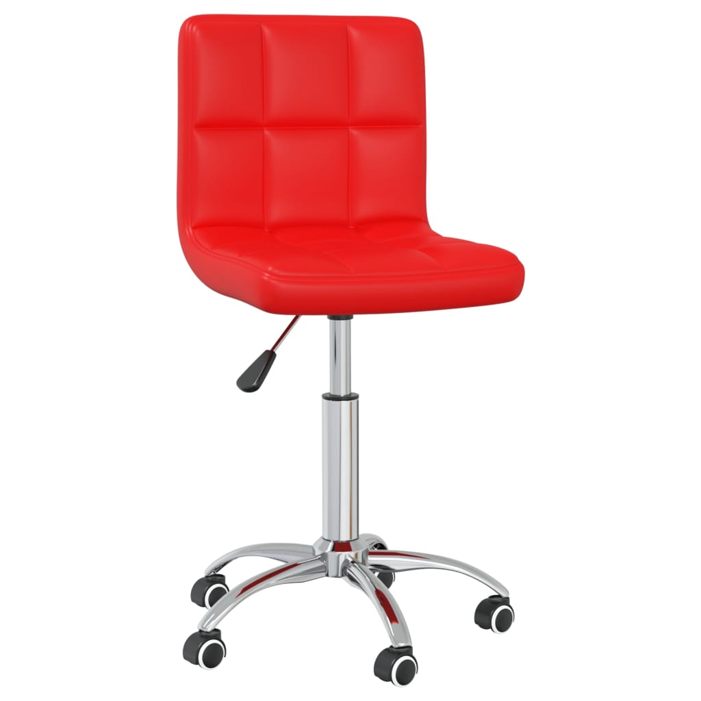 

vidaXL Eetkamerstoelen draaibaar 2 st kunstleer rood