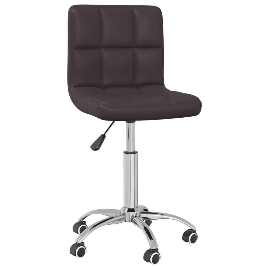 

vidaXL Eetkamerstoelen draaibaar 2 st kunstleer bruin