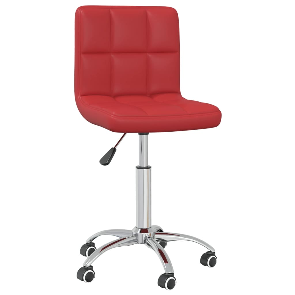 

vidaXL Eetkamerstoelen draaibaar 2 st kunstleer wijnrood