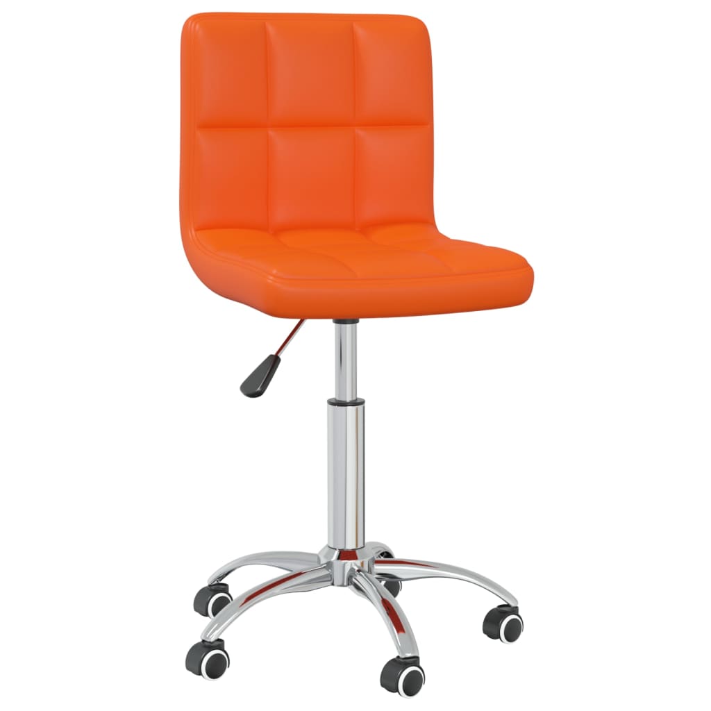 

vidaXL Eetkamerstoelen 2 st draaibaar kunstleer oranje