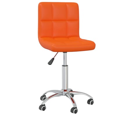 vidaXL Vrtljivi jedilni stoli 2 kosa oranžno umetno usnje