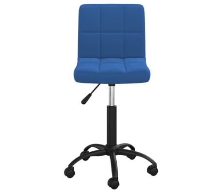 vidaXL Chaise pivotante de bureau Bleu Velours