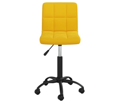 vidaXL Chaise pivotante de bureau Jaune moutarde Velours