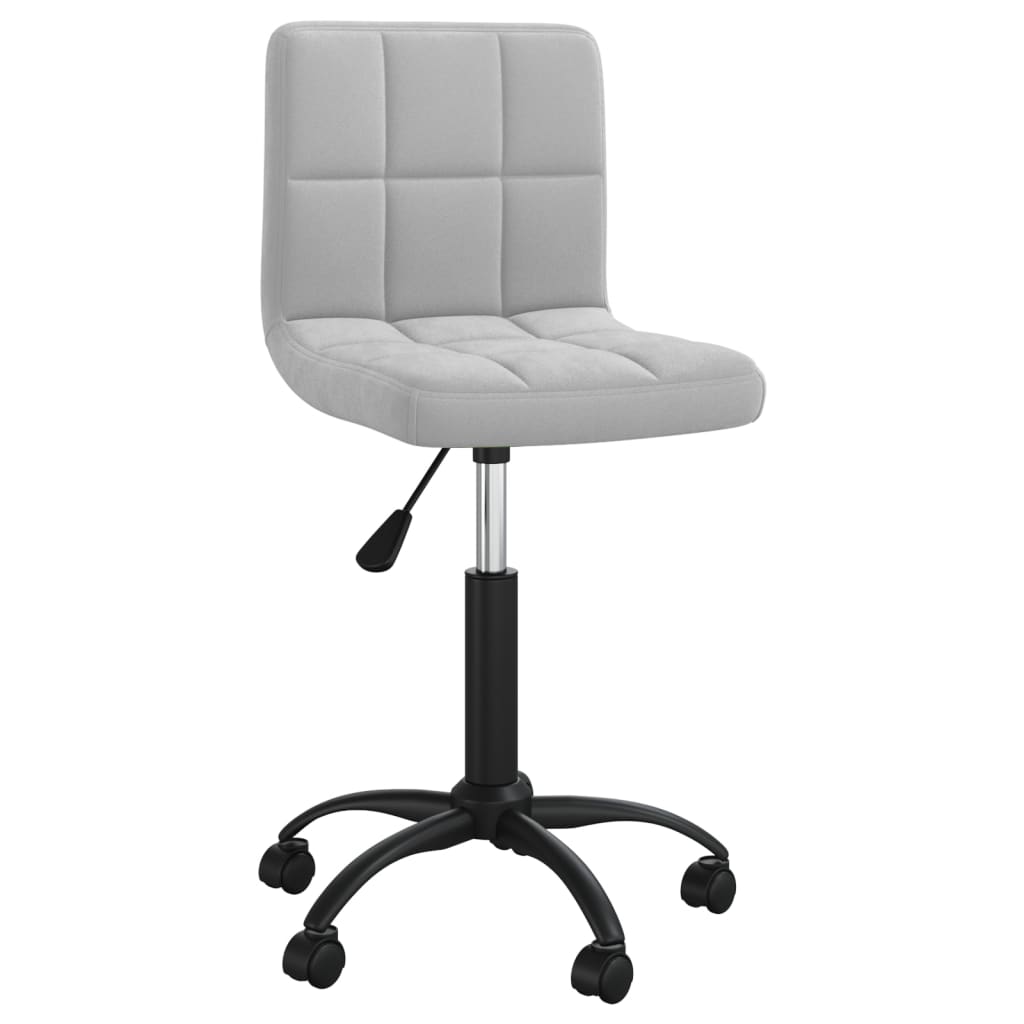 

vidaXL Eetkamerstoelen draaibaar 2 st fluweel lichtgrijs