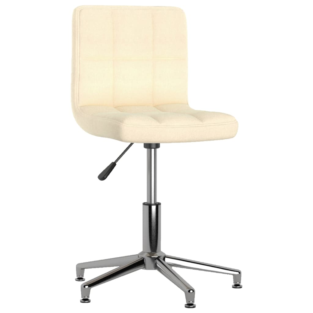 

vidaXL Eetkamerstoelen 2 st draaibaar stof crèmekleurig