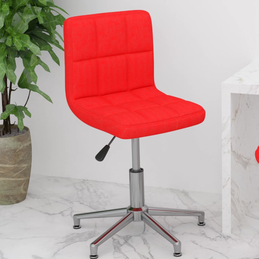 Pasukama biuro kėdė, raudonos spalvos, dirbtinė oda