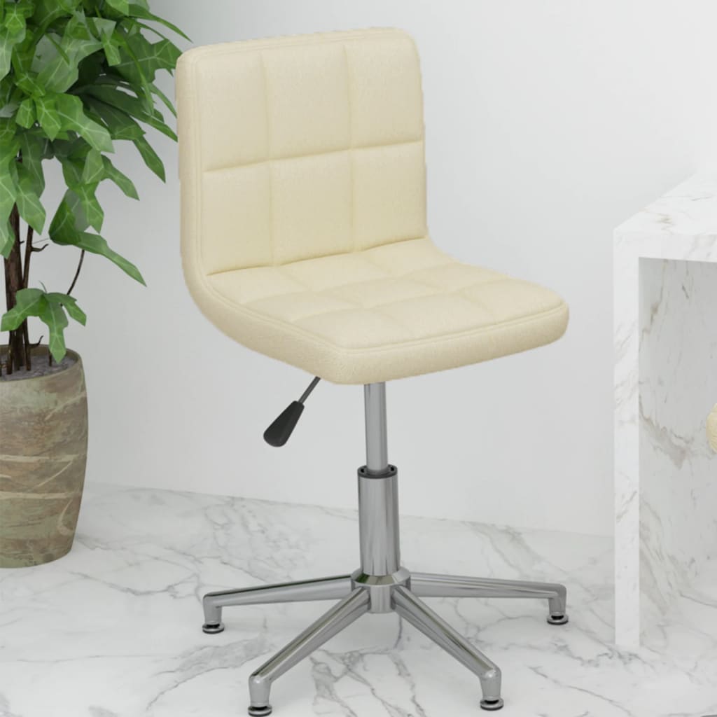 Pasukama biuro kėdė, kreminės spalvos, dirbtinė oda