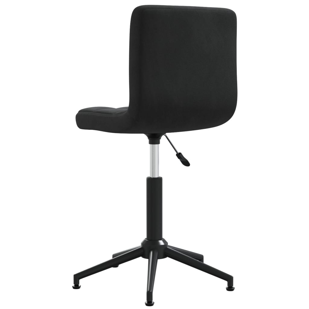 Vrtljiv jedilni stol 2 kosa črn žamet