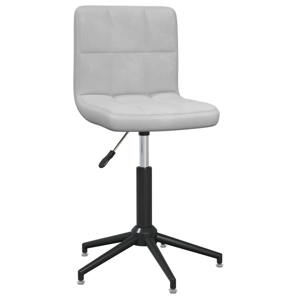 

vidaXL Eetkamerstoelen draaibaar 2 st fluweel lichtgrijs