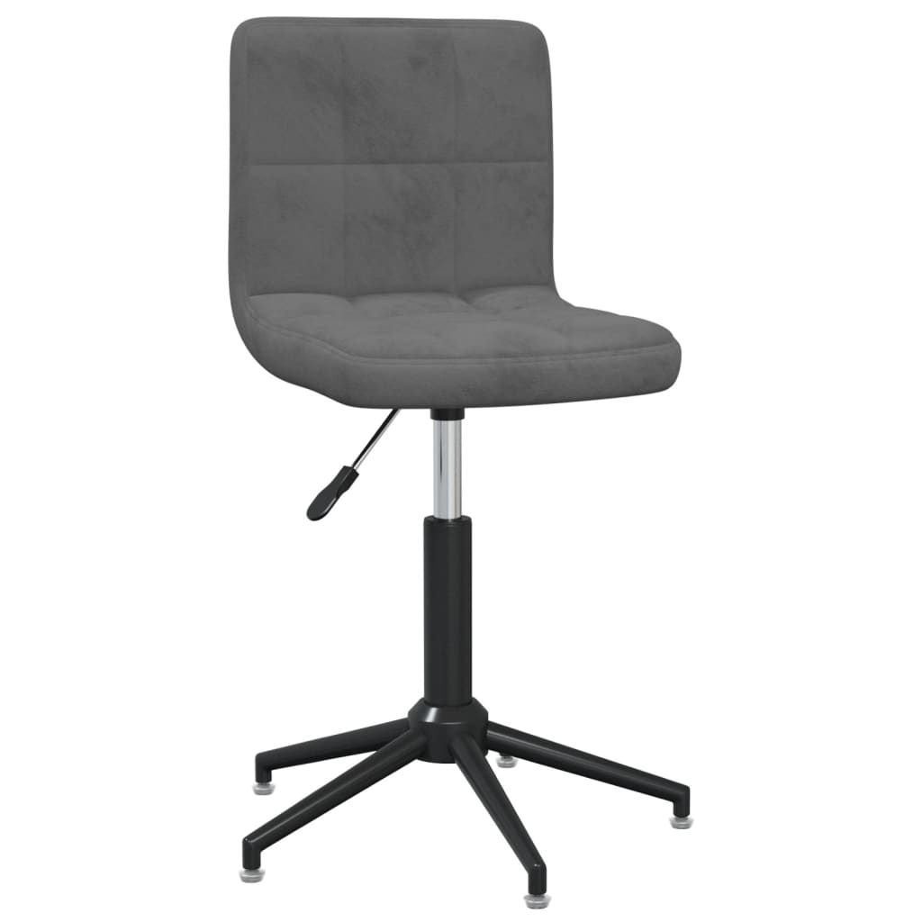 

vidaXL Eetkamerstoelen 2 st draaibaar fluweel donkergrijs