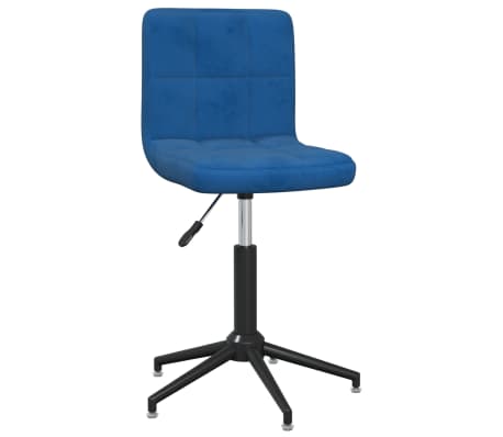 vidaXL Pasukamos valgomojo kėdės, 2vnt., mėlynos spalvos, aksomas