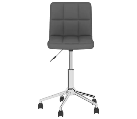 vidaXL Chaise pivotante de bureau Gris foncé Tissu