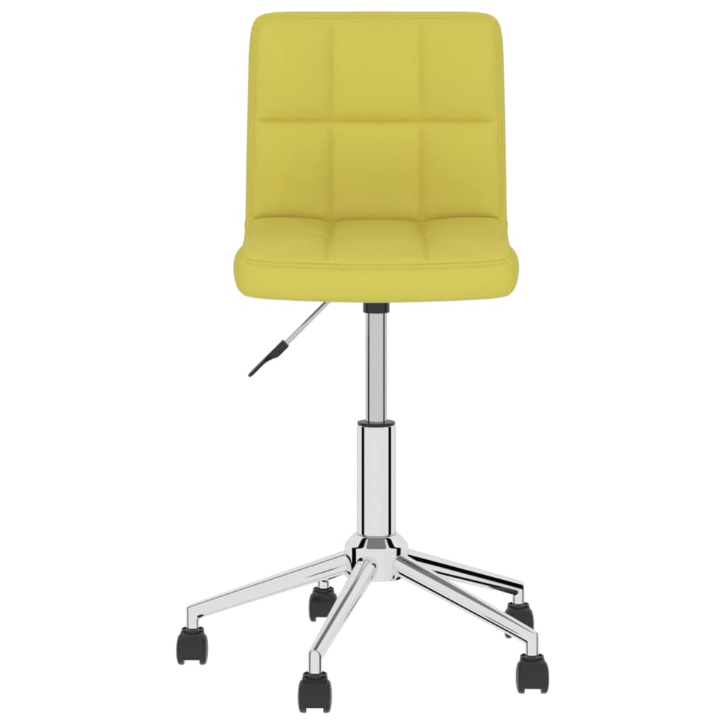 vidaXL Chaise pivotante de bureau Vert Tissu