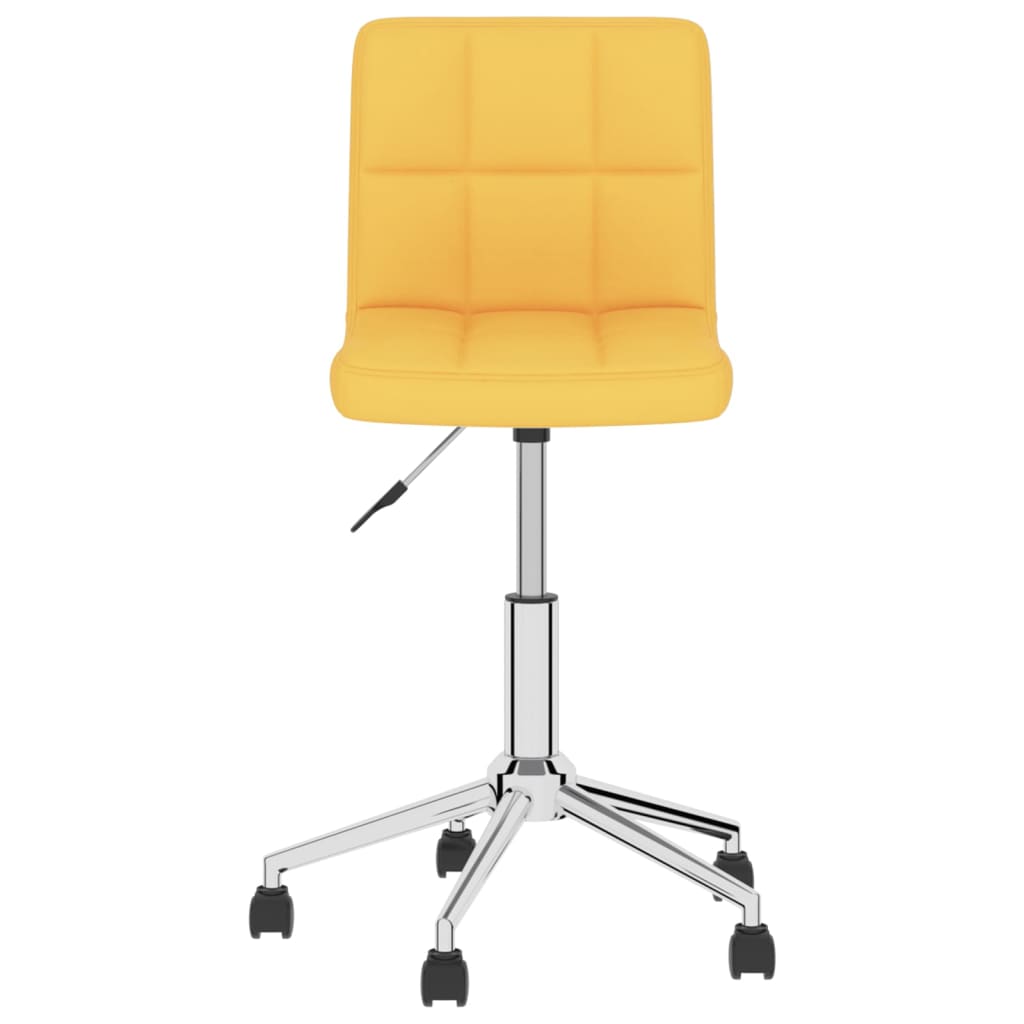 vidaXL Chaise pivotante de bureau Jaune moutarde Tissu