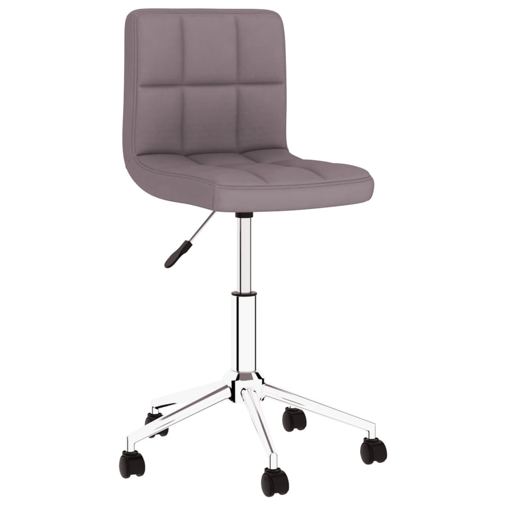 

vidaXL Eetkamerstoelen draaibaar 2 st stof taupe