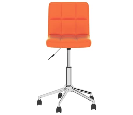 vidaXL Chaise de bureau pivotante Orange Similicuir