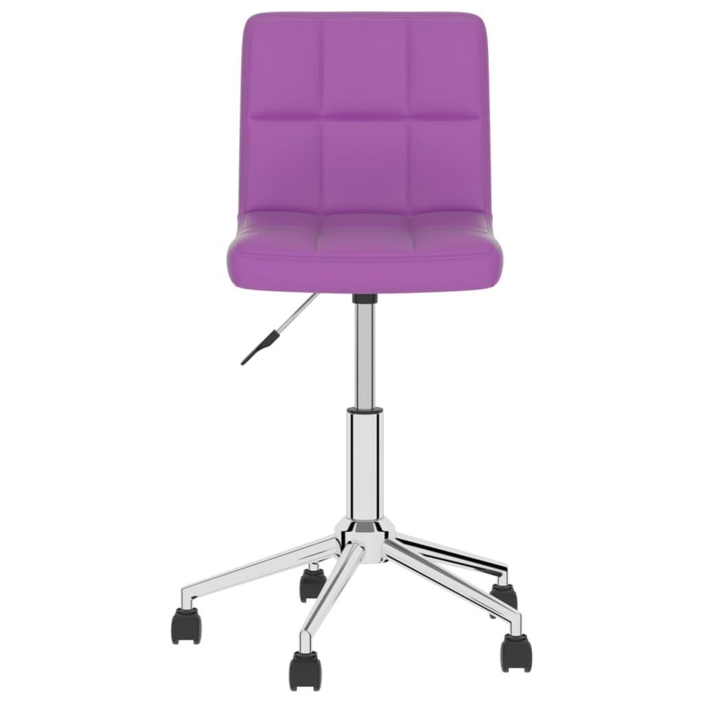 vidaXL Chaise de bureau pivotante Violet Similicuir