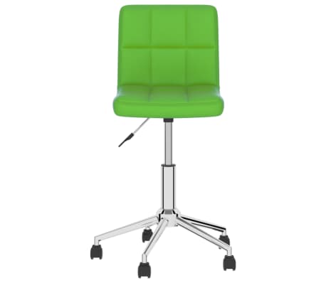 vidaXL Vrtljiv pisarniški stol zeleno umetno usnje