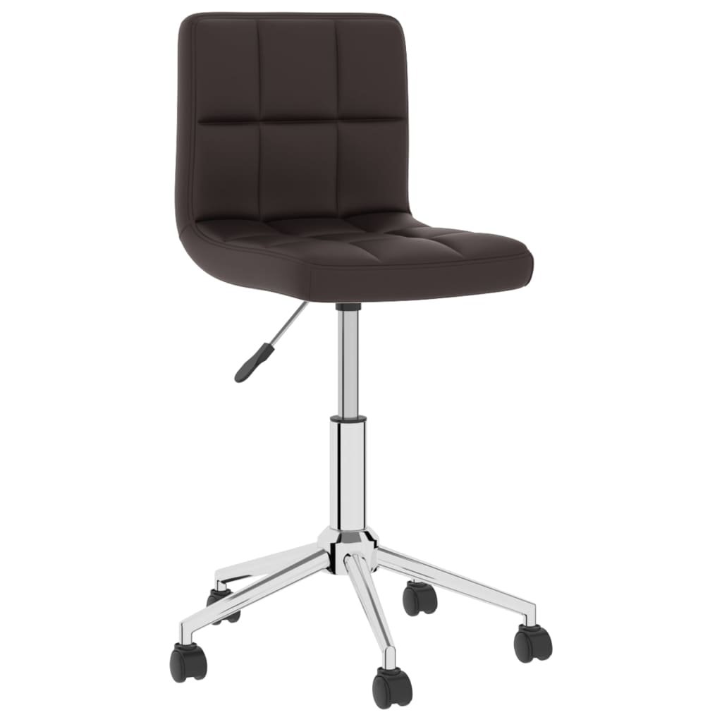 

vidaXL Eetkamerstoelen draaibaar 2 st kunstleer bruin