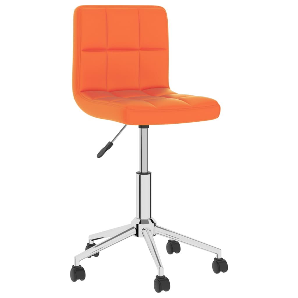 

vidaXL Eetkamerstoelen 2 st draaibaar kunstleer oranje