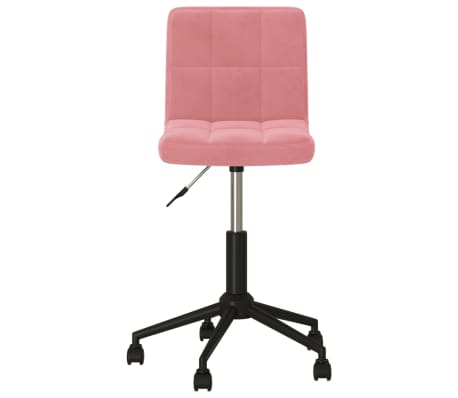 vidaXL Snurrbar kontorsstol rosa sammet