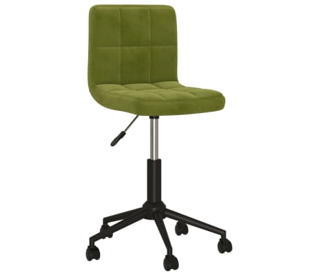 vidaXL Pasukamos valgomojo kėdės, 2vnt., šviesiai žalios, aksomas