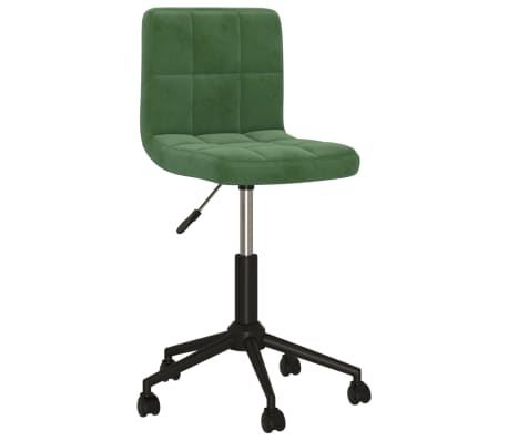 vidaXL Chaises pivotantes à manger lot de 2 vert foncé velours