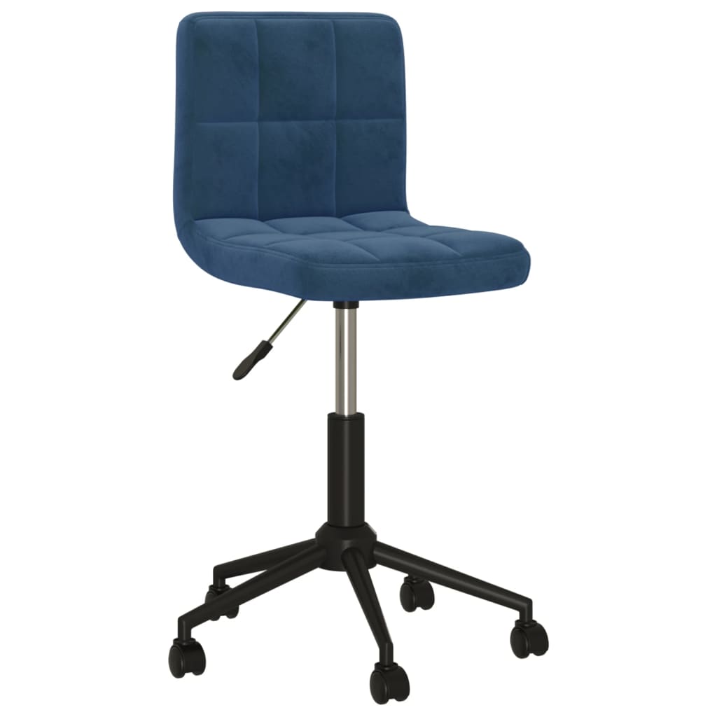 

vidaXL Eetkamerstoelen draaibaar 2 st fluweel blauw