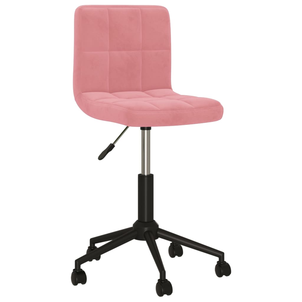 

vidaXL Eetkamerstoelen draaibaar 2 st fluweel roze