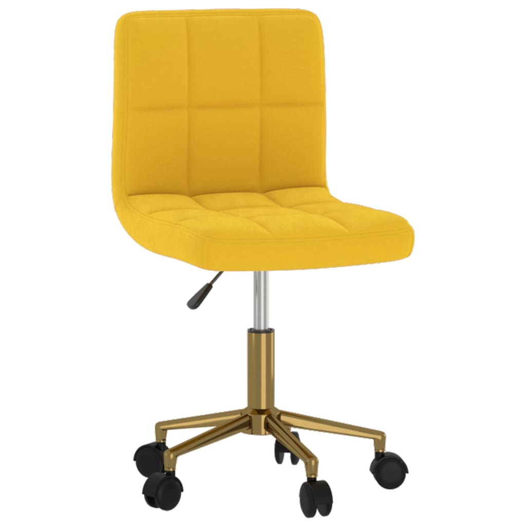 vidaXL Chaises pivotantes à manger lot de 2 jaune moutarde velours